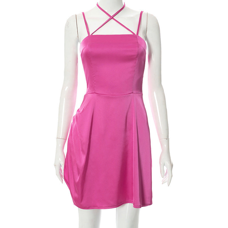 Wolff™ – Robe Femme Mini en Satin Ajustable Élégante pour Soirées-6