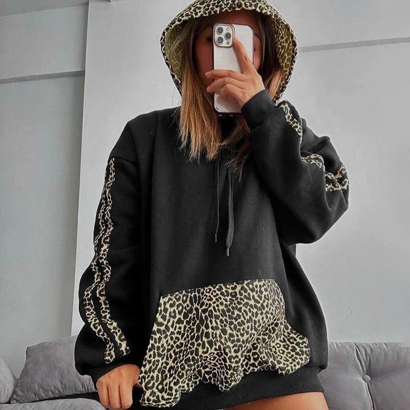 Sweat Capuche Léopard Chic et Confortable pour Femme
