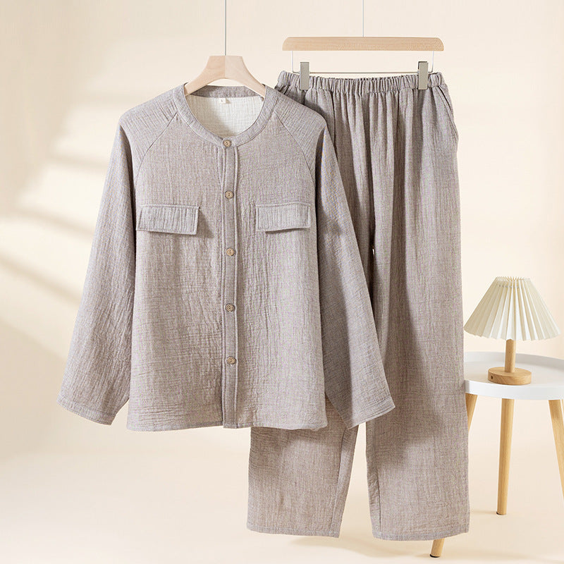 Pyjama Homme Hiver et Été Manches Longues Doux