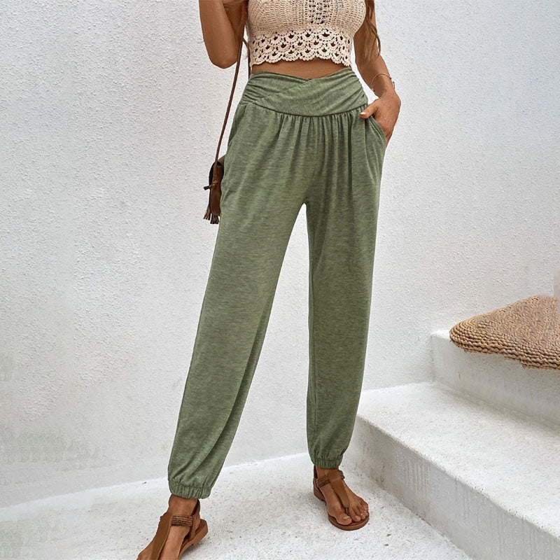 Pantalon Femme Décontracté Noir Polyvalent