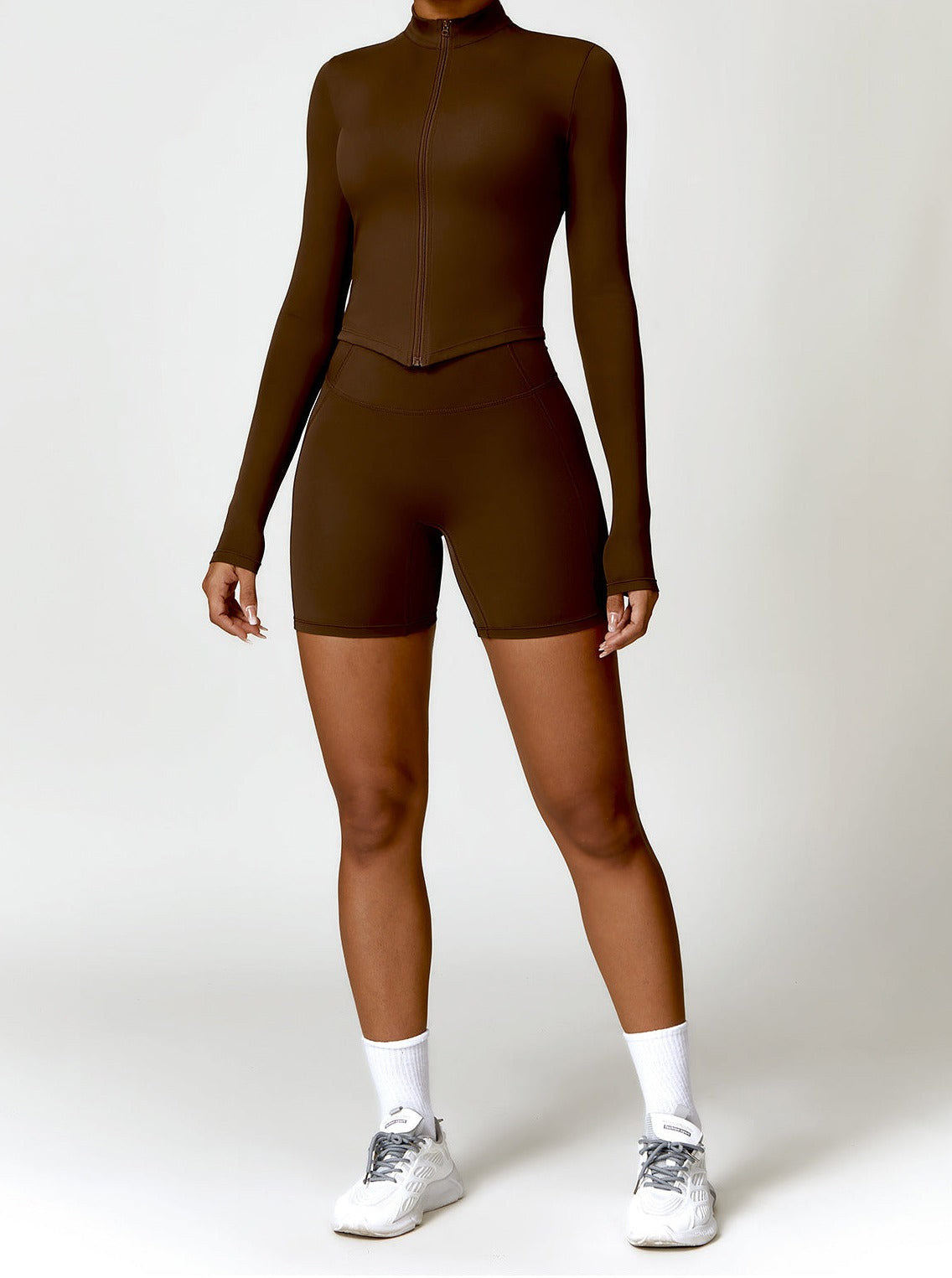 Shorts Haute Taille sans Couture pour Femme