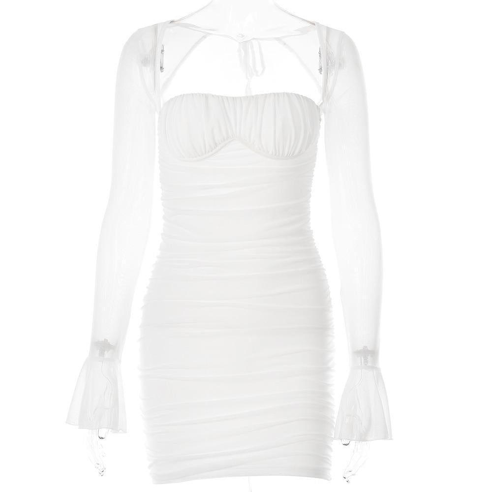 Wolff™ – Robe Femme Mini Élégante Manches Transparentes Confortable-6