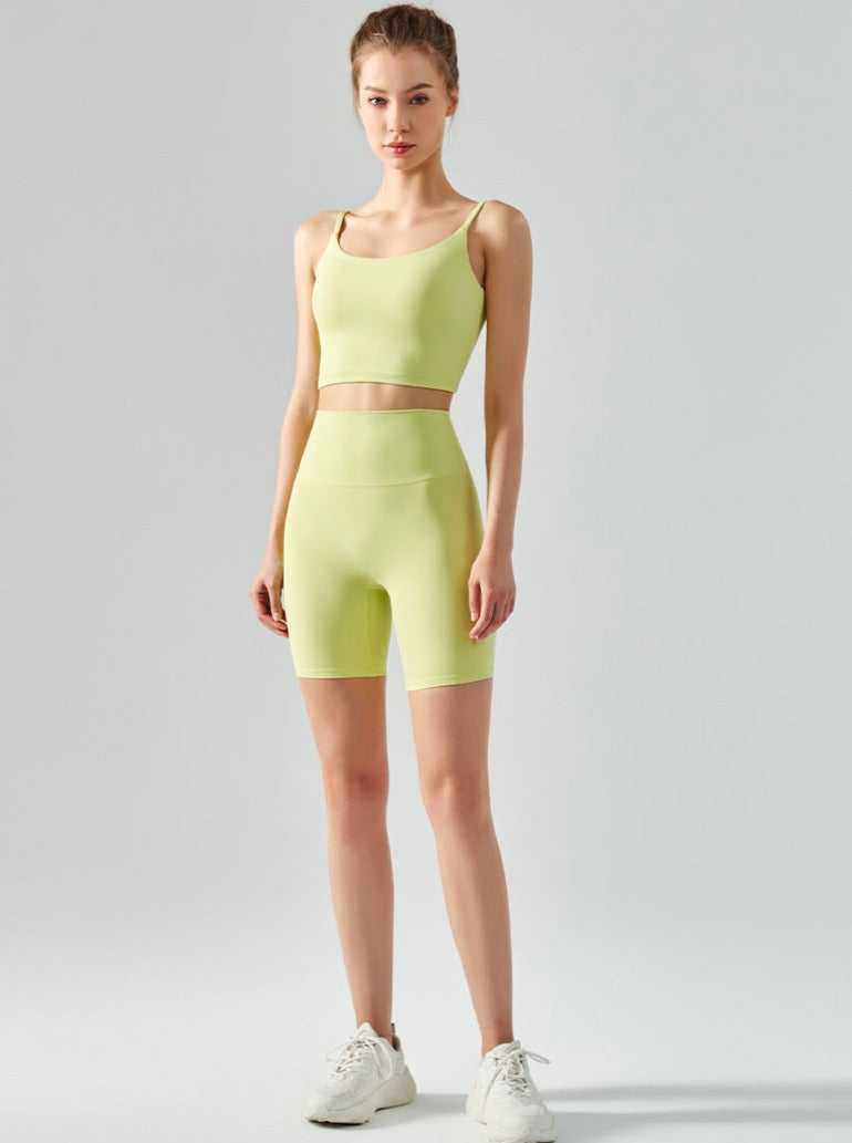 Shorts de sport sans couture taille haute femme