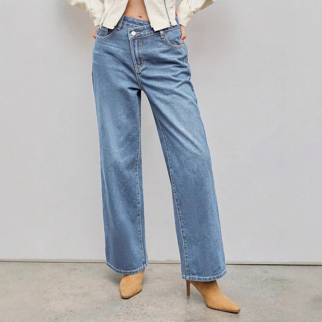 Jean Large Taille Droite Moderne