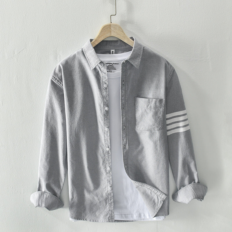 Chemise Homme Décontractée en Coton Blanc