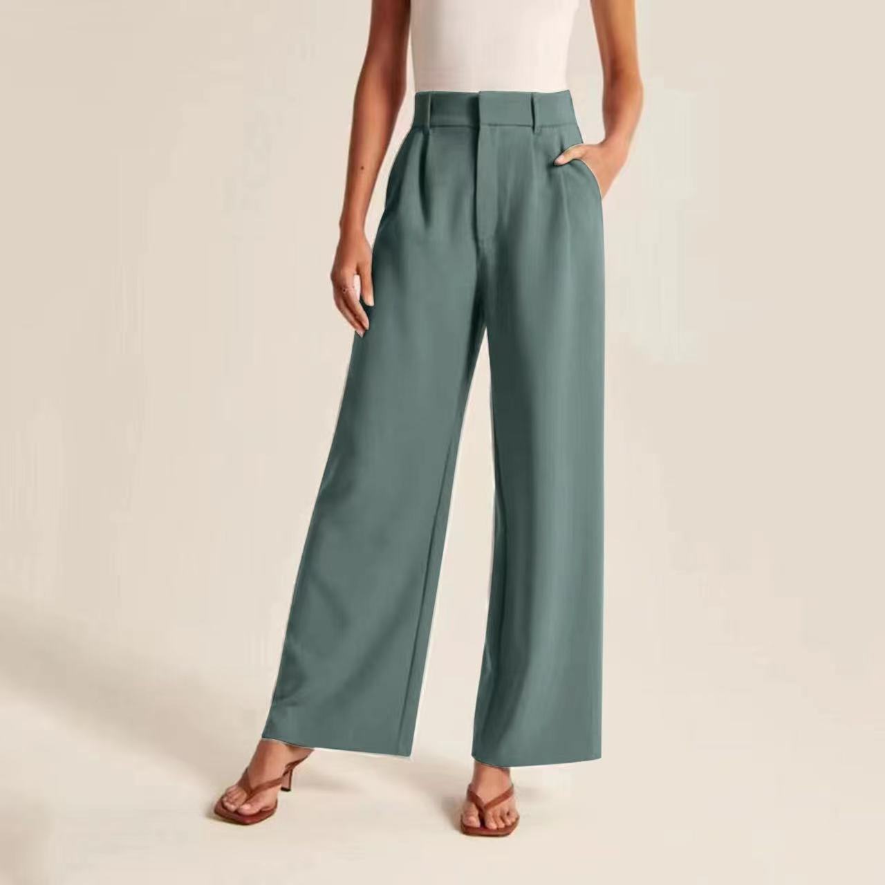 Pantalon Large Évasé Haut de Gamme Classique