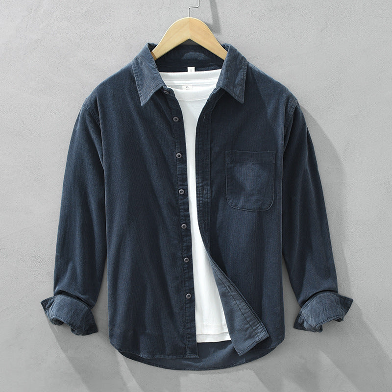Chemise Homme Rétro Coton Élégante pour Tous Les Occasions