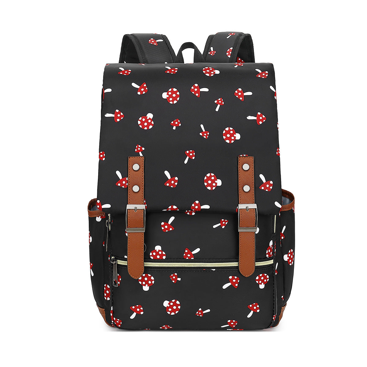 Sac à dos femme noir fleuri chic