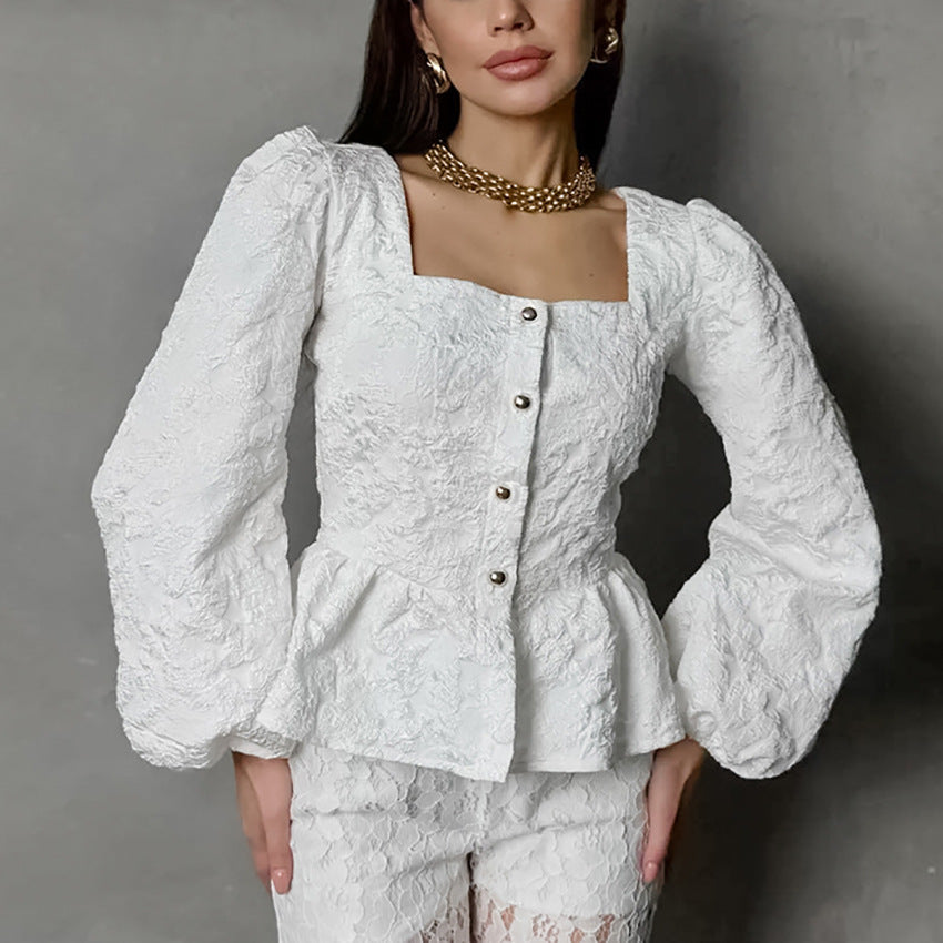 Blouse Élégante Manches Longues en Soie Luxe