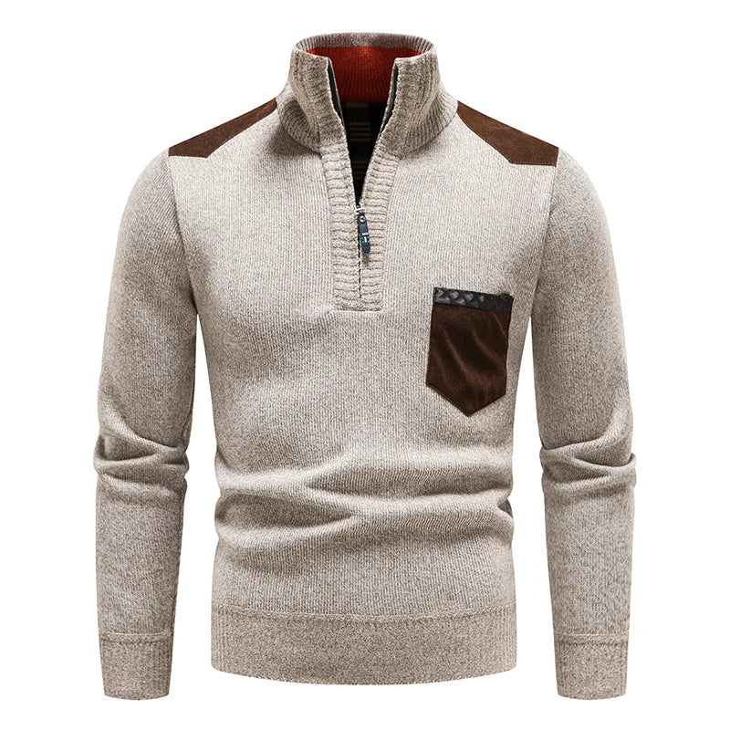 Pull Col Montant Homme Printemps Léger et Décontracté