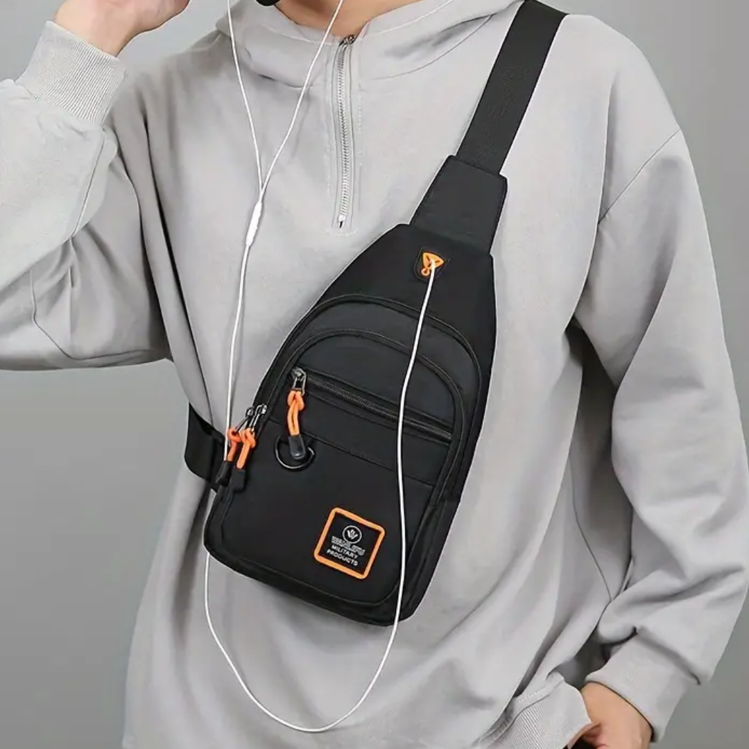 Projet Paris™ – Sac Bandoulière Homme Nylon Résistant avec Confort Ajustable-5
