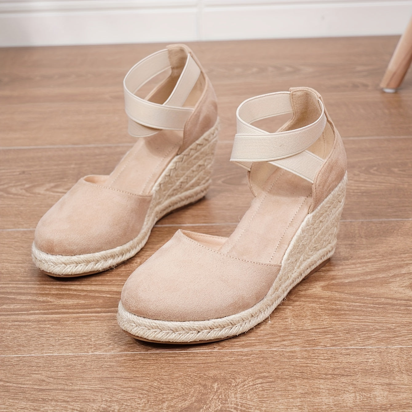 Oreline™ – Sandales Compensées Femme Confort à Bande Élastique Chic Été