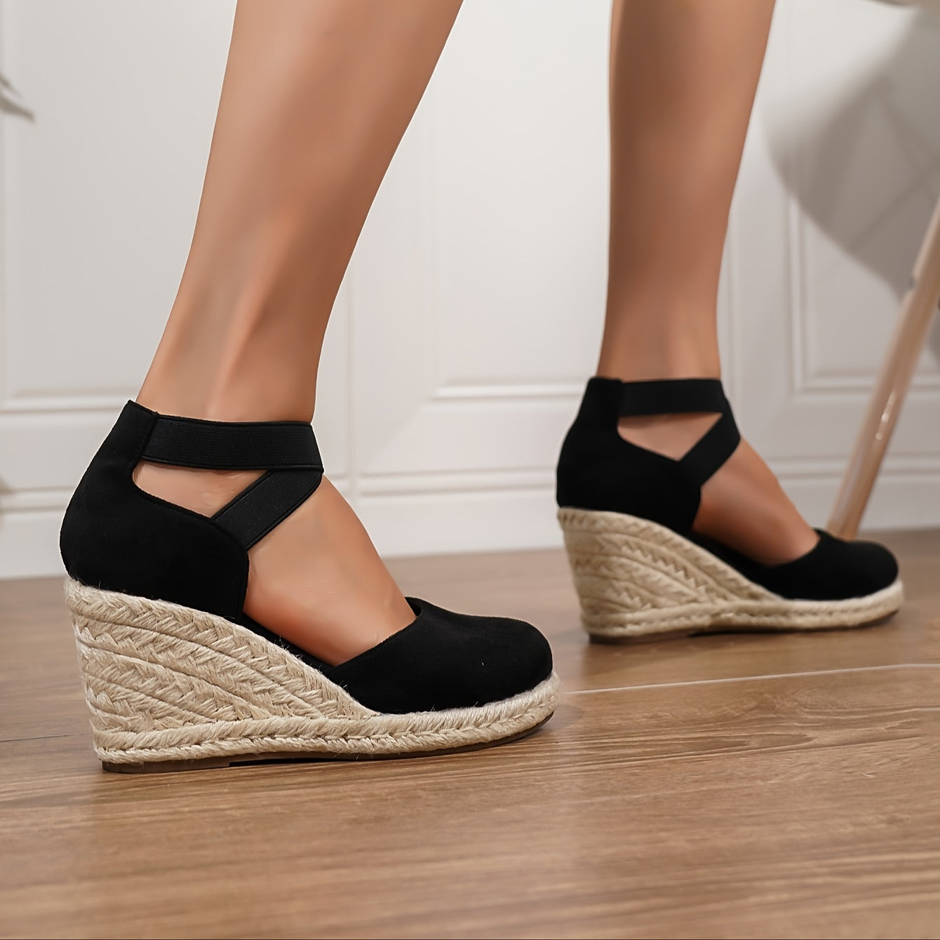 Oreline™ – Sandales Compensées Femme Confort à Bande Élastique Chic Été