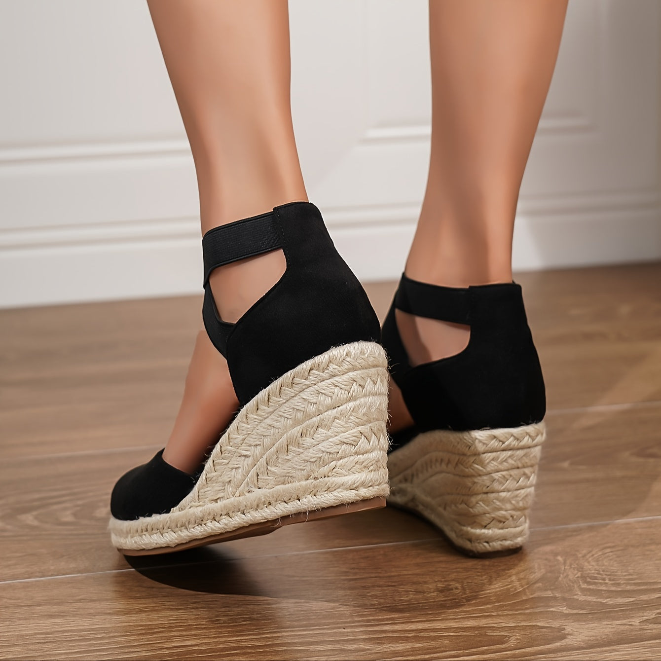 Oreline™ – Sandales Compensées Femme Confort à Bande Élastique Chic Été