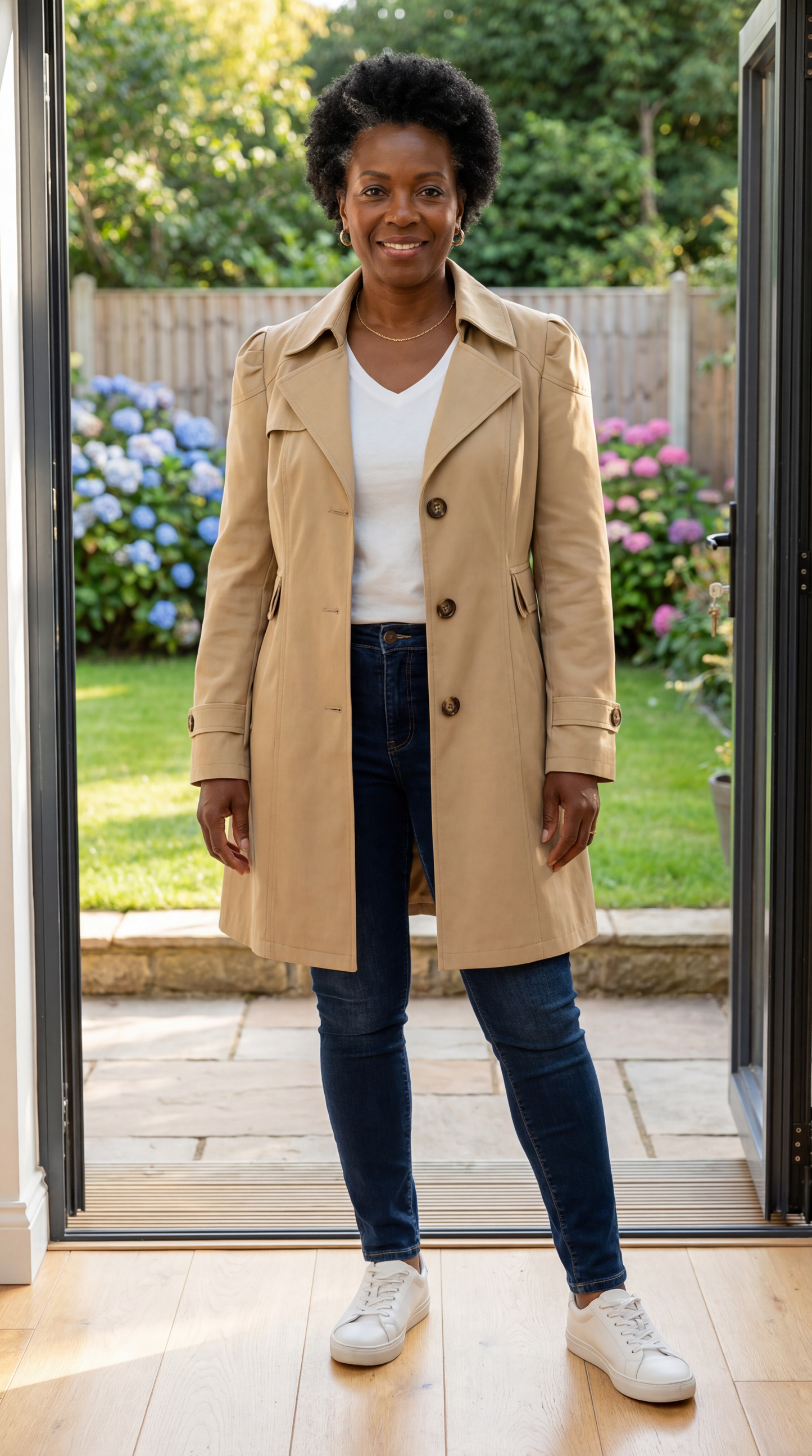 Manteau Trench Femme Coupe Ajustée Style Vintage Classique
