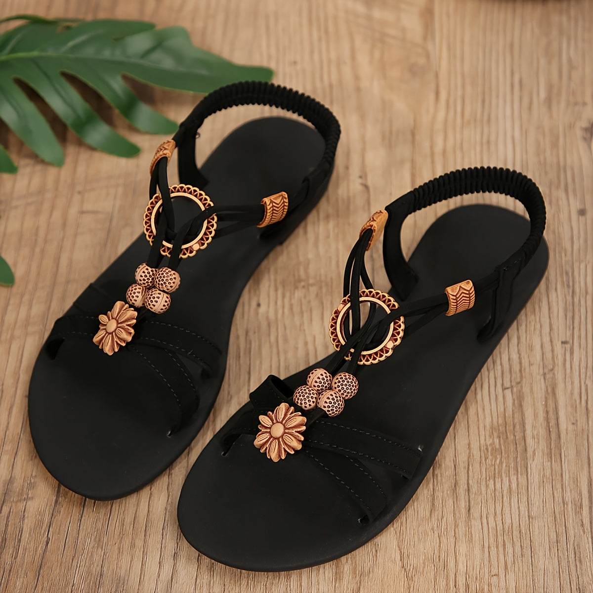 Perloria™ – Sandales Plates Femme Chic et Confortables pour l’Été