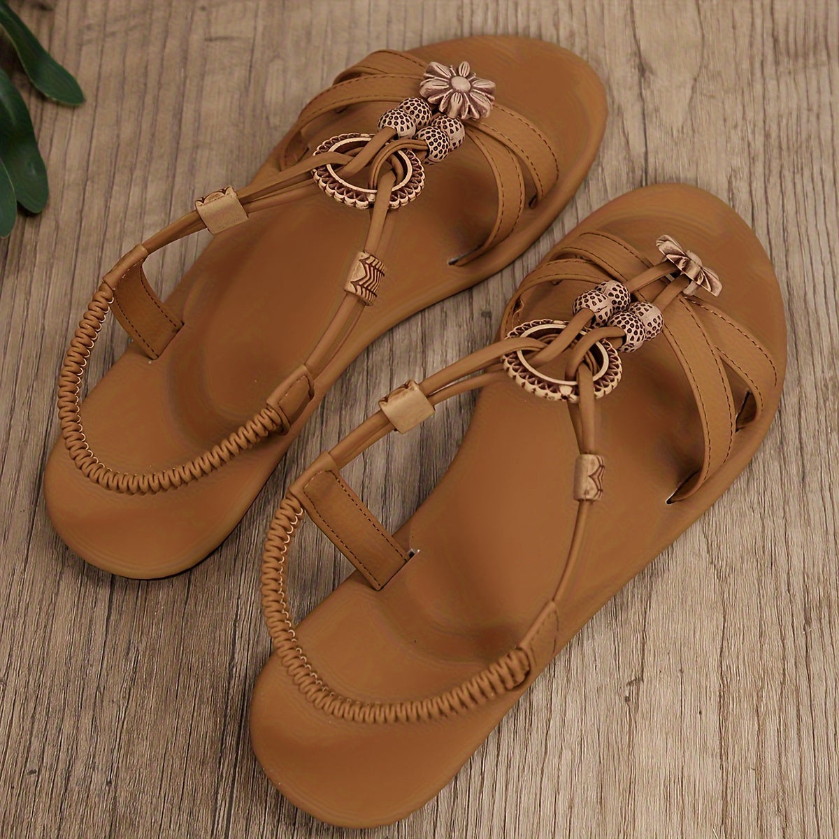 Perloria™ – Sandales Plates Femme Chic et Confortables pour l’Été