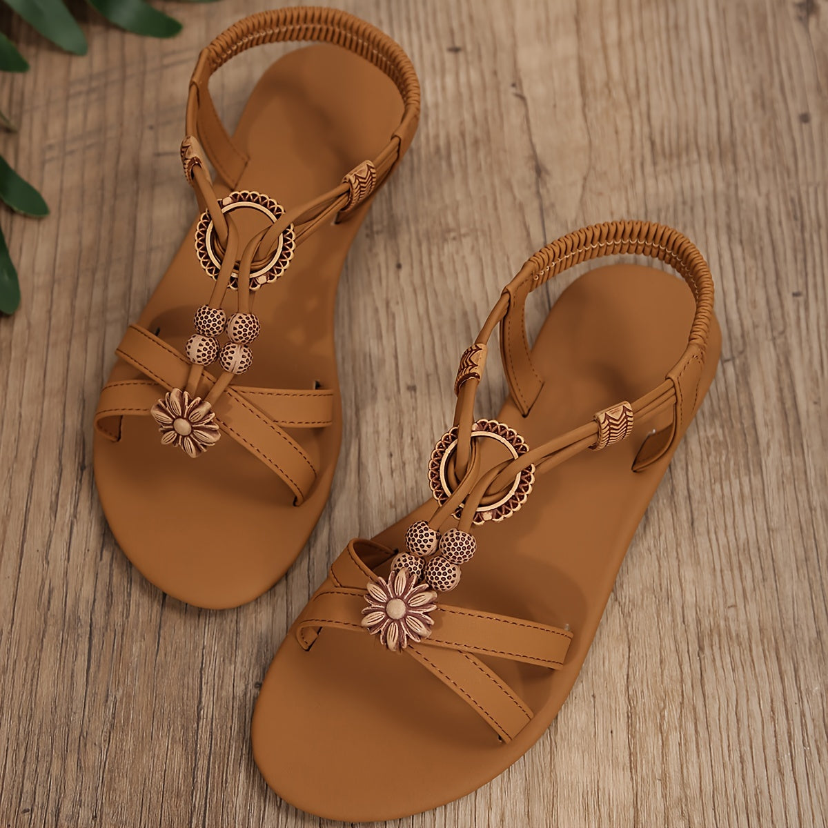 Perloria™ – Sandales Plates Femme Chic et Confortables pour l’Été