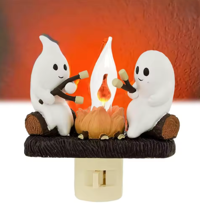 PhantoFire™ – Lampe de Table Feu de Camp Fantôme LED Décor Halloween 3D