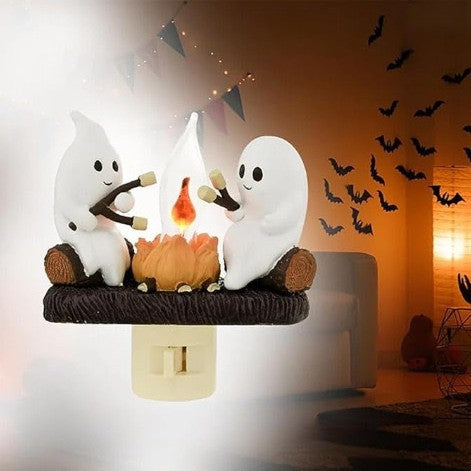 PhantoFire™ – Lampe de Table Feu de Camp Fantôme LED Décor Halloween 3D