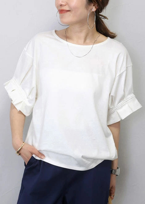 Débardeurs blancs larges en coton taille plus pour été - EasyApparels