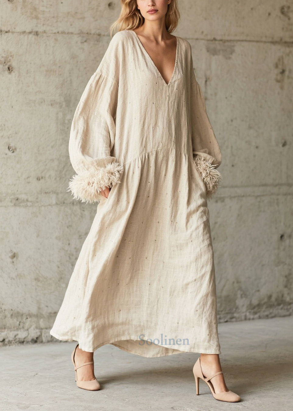 Robe épaisse en fausse fourrure oversize pour femme - EasyApparels