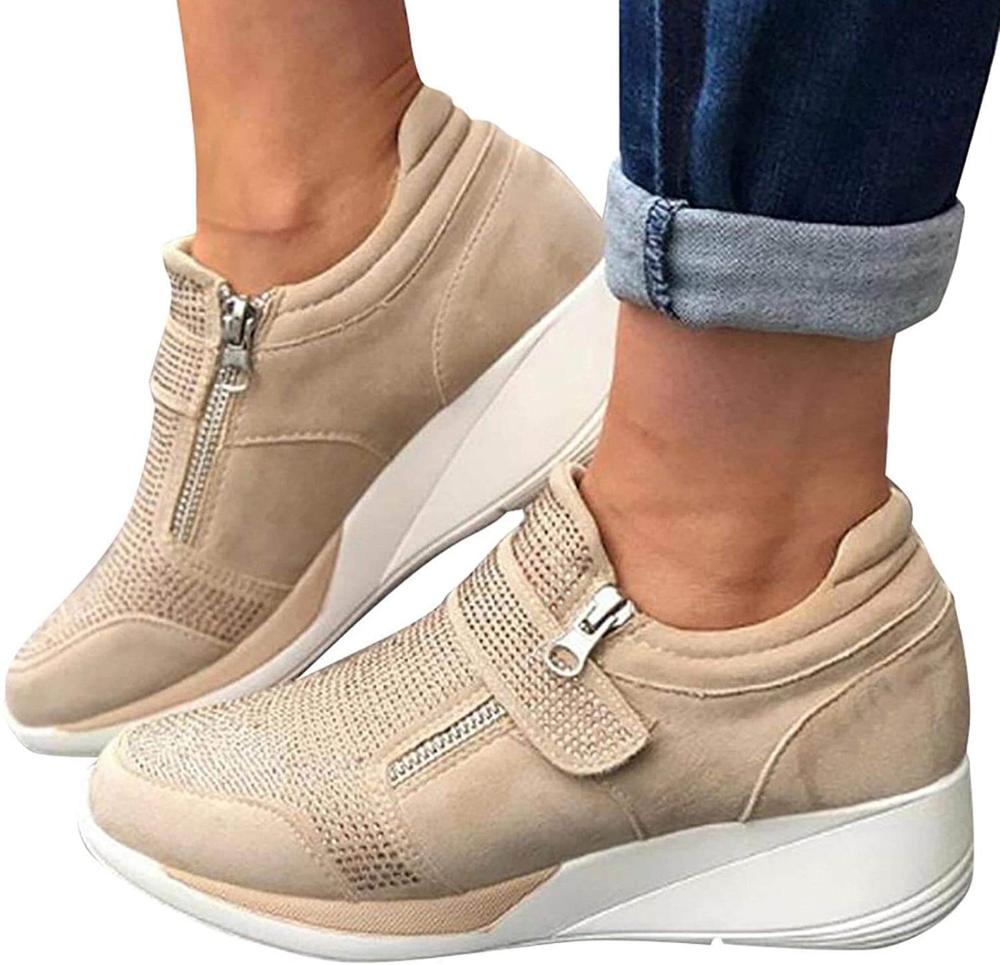 PratiFlex™ – Baskets Femmes Confortables avec Fermeture Éclair et Soutien