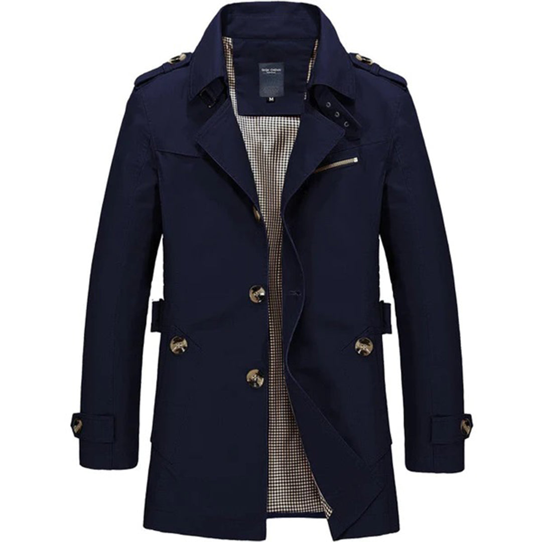 Manteau Homme Long avec Capuchon et Doublure Chaude