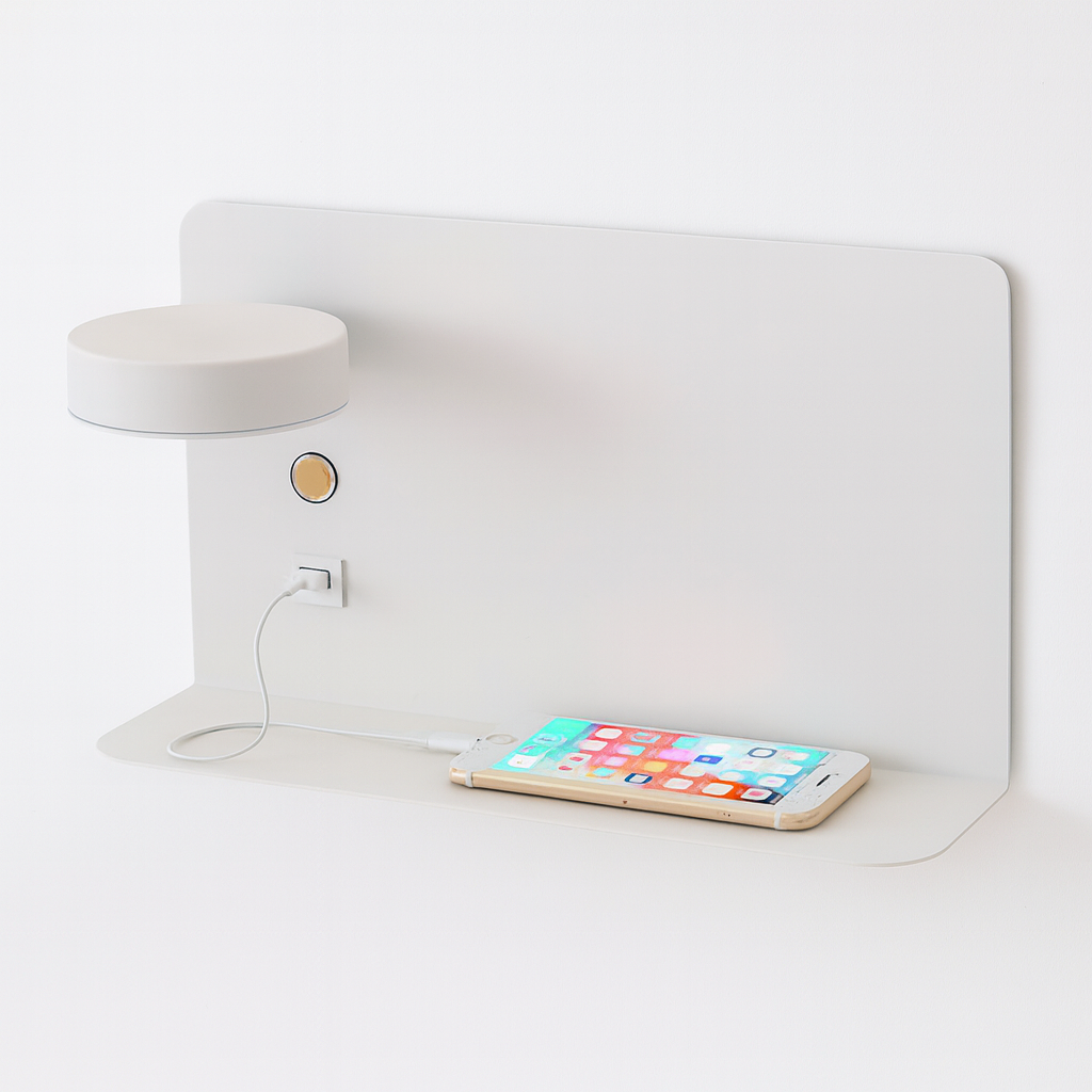 PureShine™ – Lampe murale moderne en fer carré LED rechargeable USB