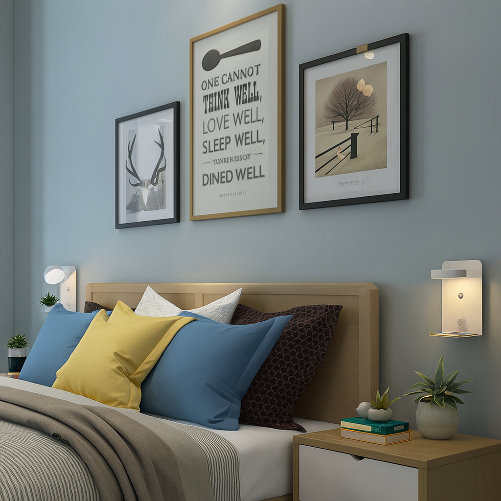 PureShine™ – Lampe murale moderne en fer carré LED rechargeable USB