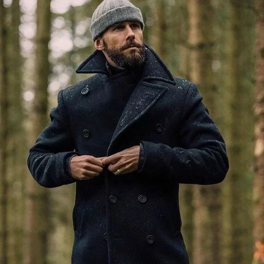 Manteau Homme Hivernal Laine Douce et Chaude