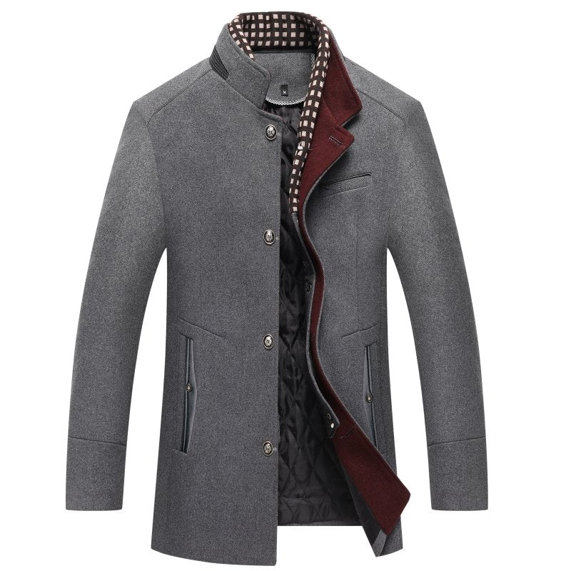 Veste Hiver Homme à Manches Longues et Col Montant