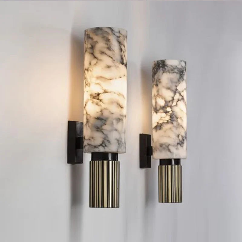 Radiance™ – Applique Murale Moderne en Métal et Marbre Élégante
