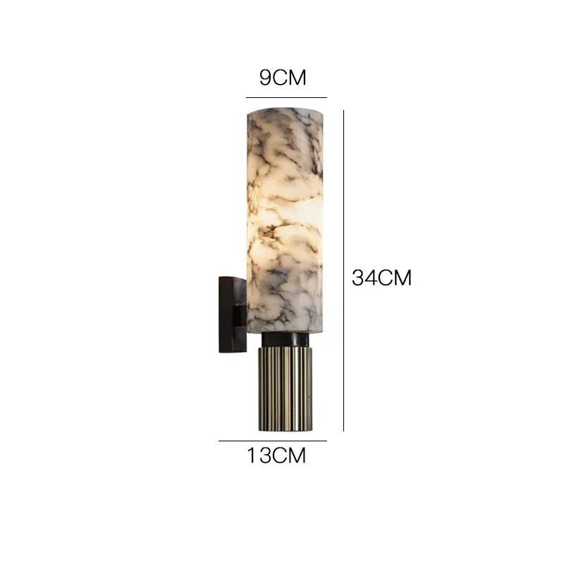 Radiance™ – Applique Murale Moderne en Métal et Marbre Élégante