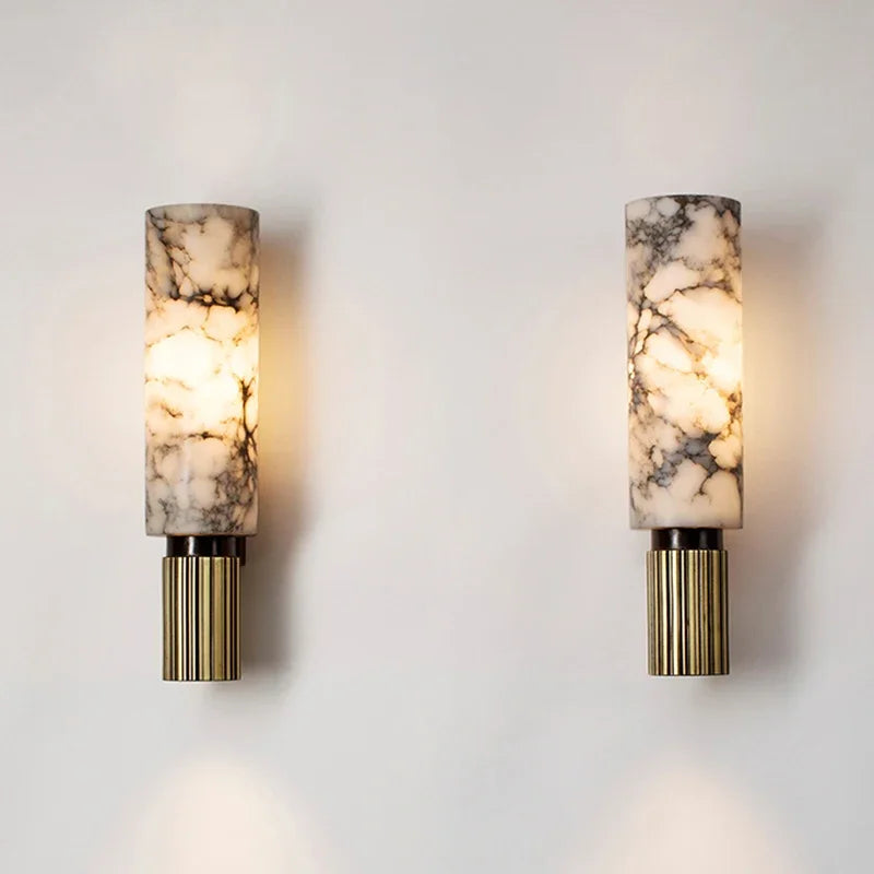 Radiance™ – Applique Murale Moderne en Métal et Marbre Élégante