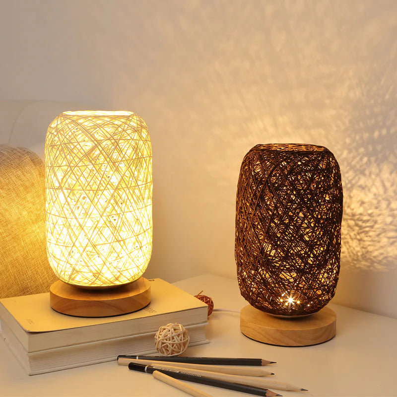 RayaGlow™ – Applique Murale Design en Rattan Éclairage Doux