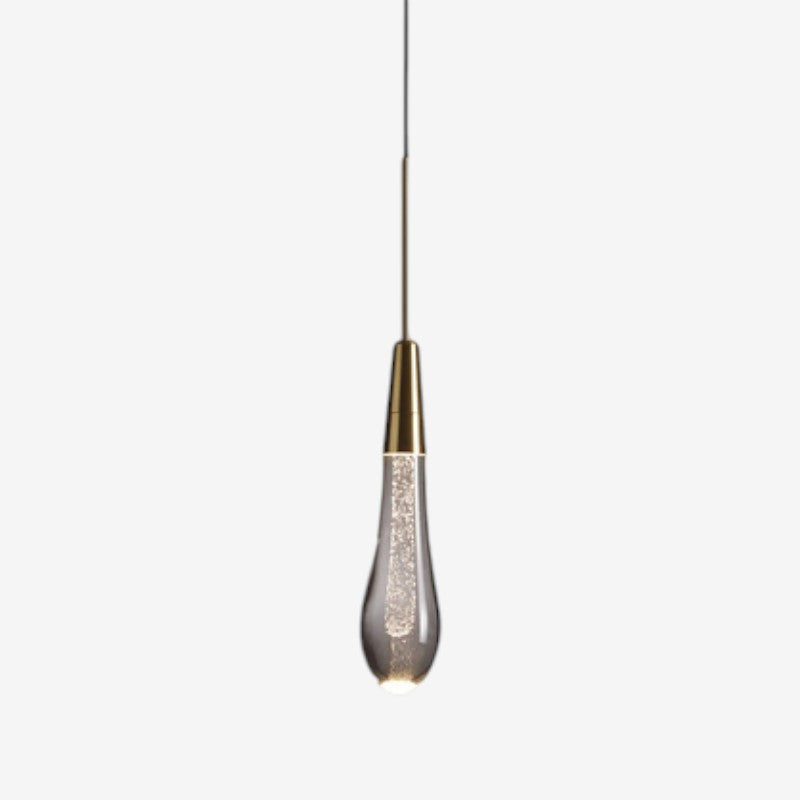 Lampe Suspendue LED Verre Transparent Moderne