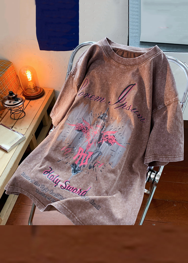 T-shirts homme coton léger à col rond imprimé vintage - EasyApparels