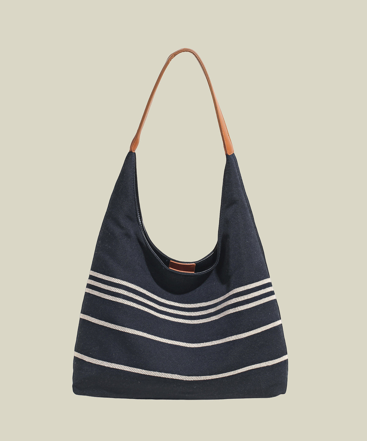Sac à main classique en toile robuste bleu marine à rayures - EasyApparels