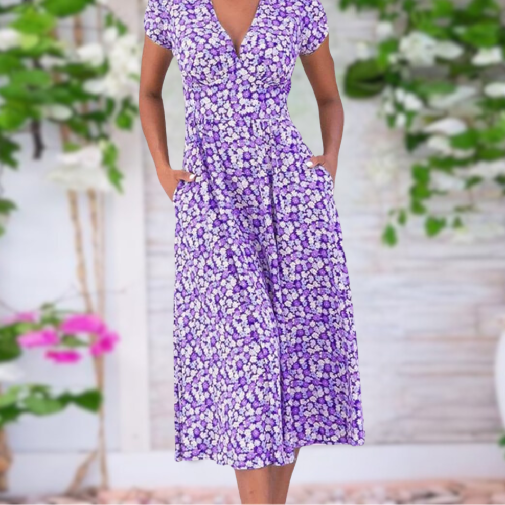 Variant image for Elvira™ – Robe Fleurie Femme Longue Élégante et Confortable pour Toutes Occasions-11