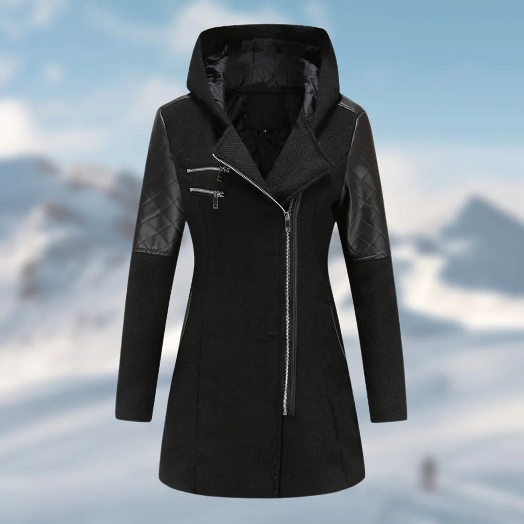 Manteau Femme Hiver – Parka Élégante avec Capuche et Doublure Chaude