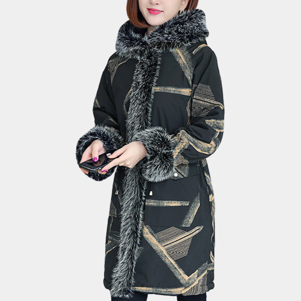 KINA - Manteau d'Hiver Classe pour Femmes