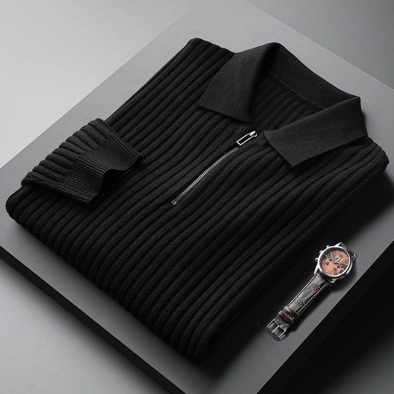 Pull Homme Col Polo Doux et Confortable