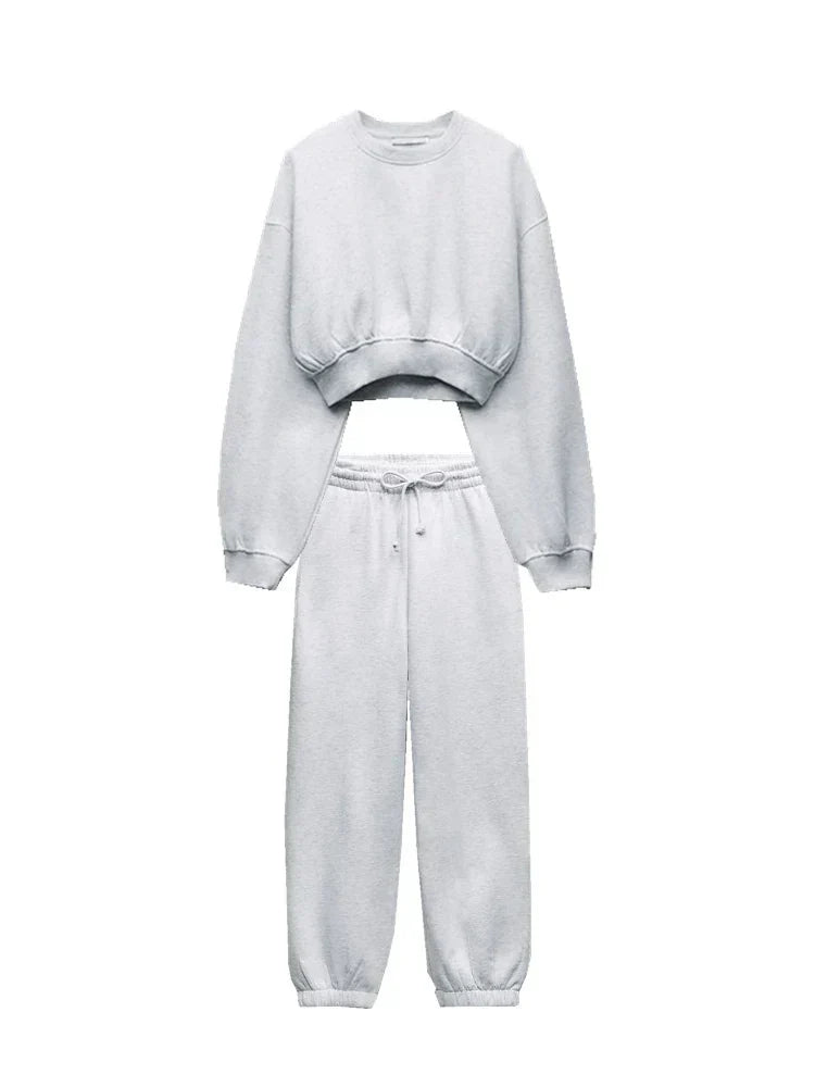 Vêtement Décontracté Femme : Crop Top et Legging Doux