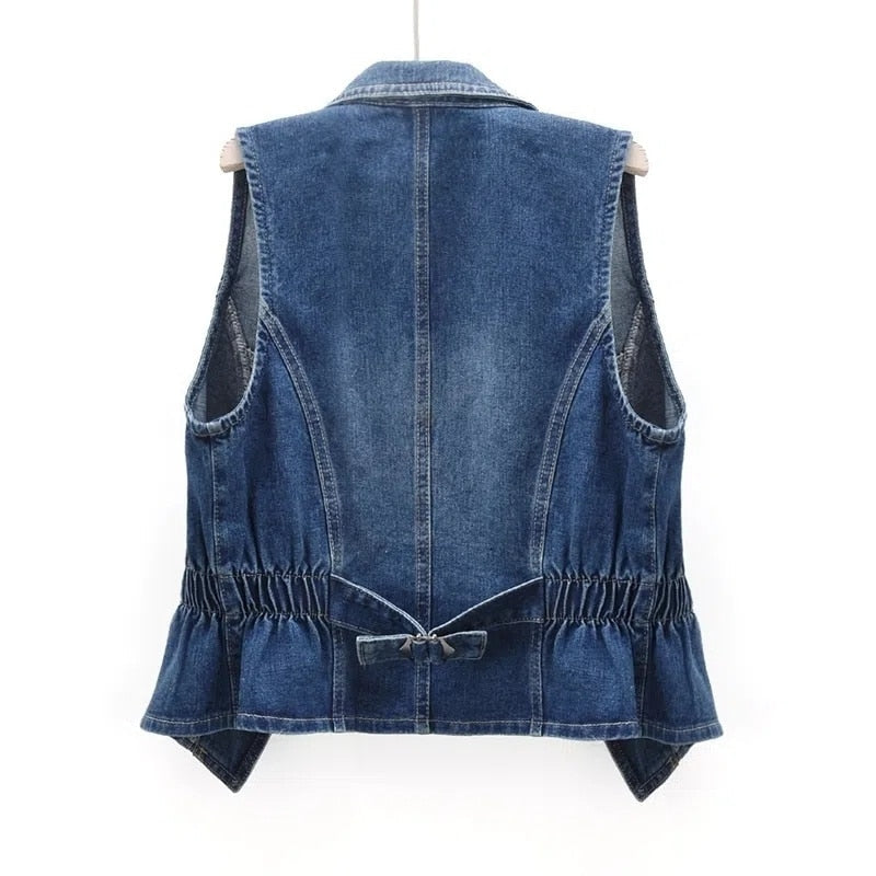Veste en jeans femme classique décontractée