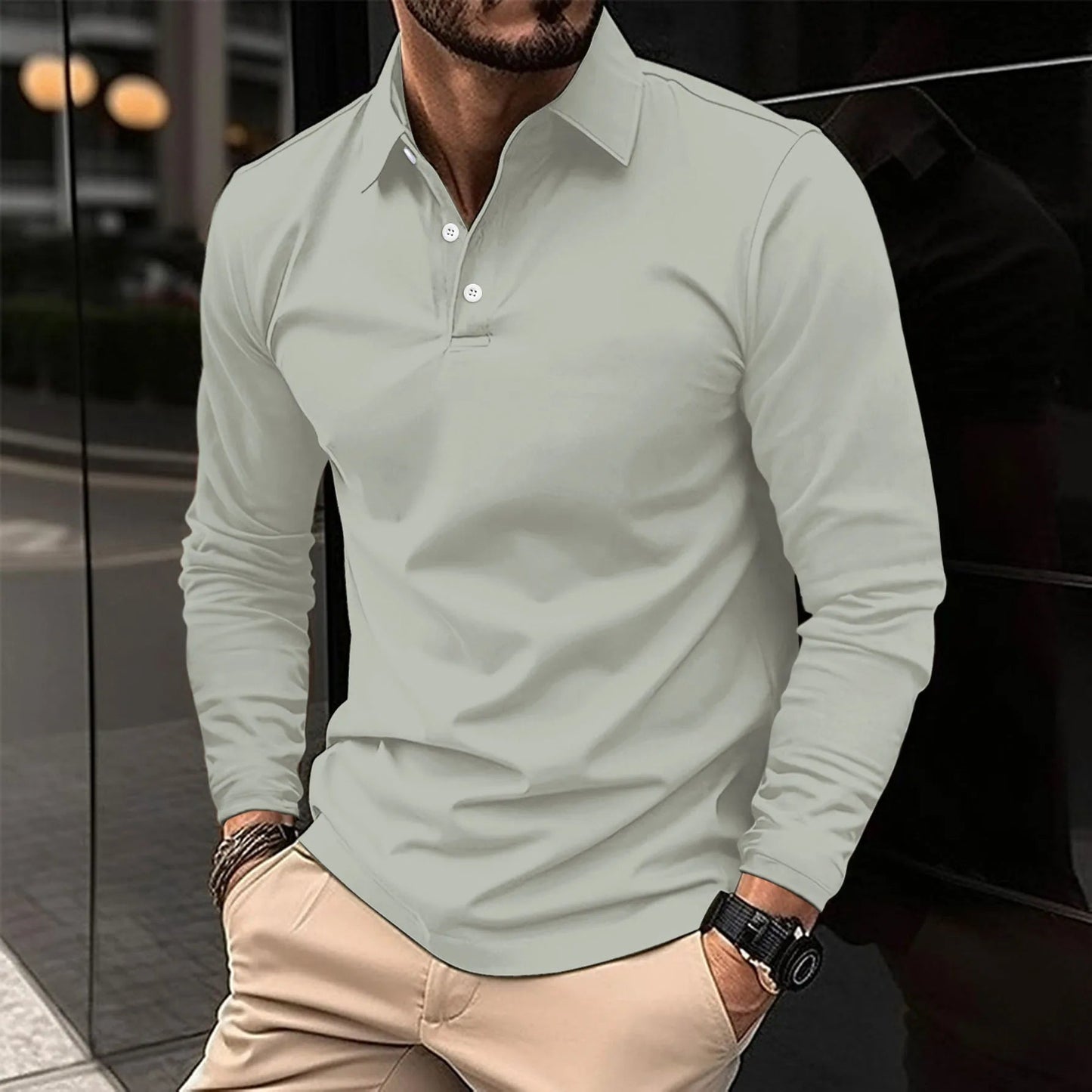 Chemise Décontractée à Manches Longues pour Homme