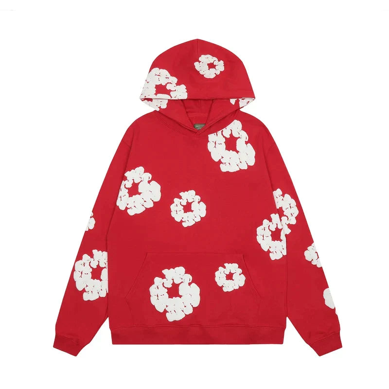Sweat à Capuche Florale Confort et Unisexe