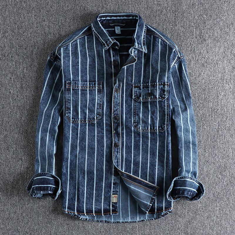 Chemise Homme Jean Classique Manches Longues