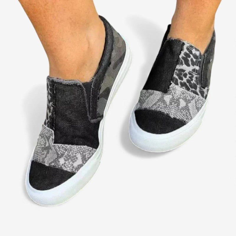 Chaussures Femmes à Talon Plat Fleuri pour Été