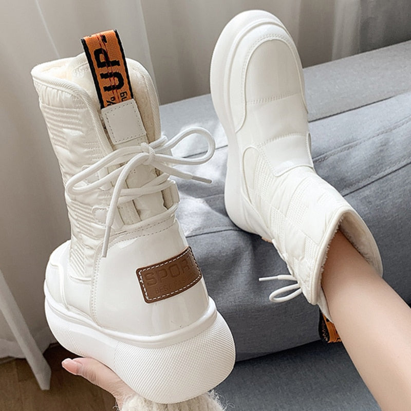 Bottines Femme Imperméables Hauteur Cheville pour Hiver - PanierRoyale